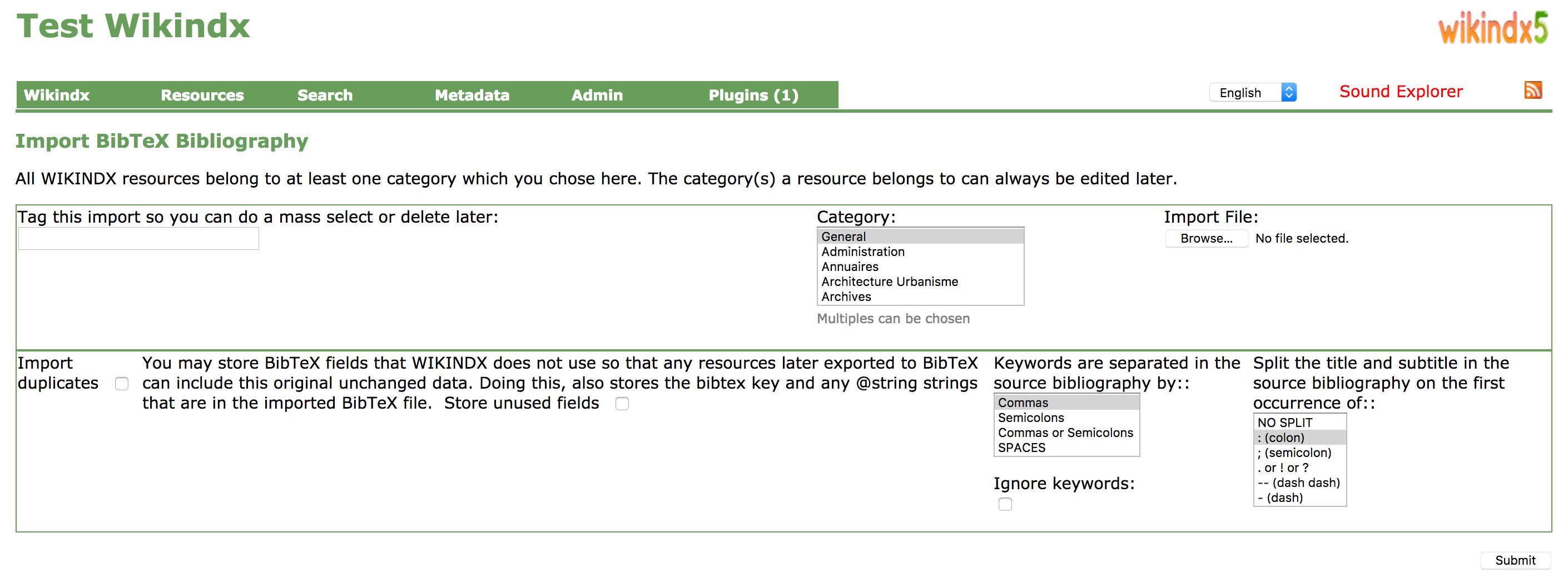 BibTeX Import